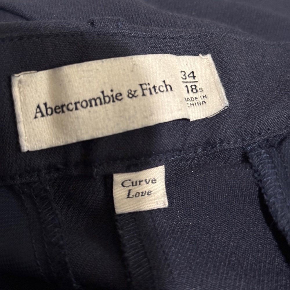 Curve Love A&F Sloane Tailored Wide Leg Pant